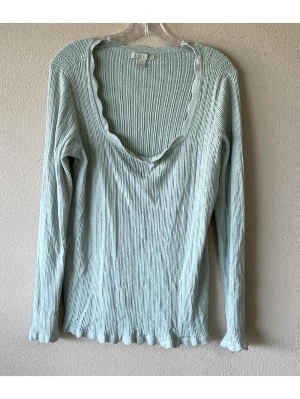 Ryegrass XL mint Green Long Sleeve Sweater￼Women